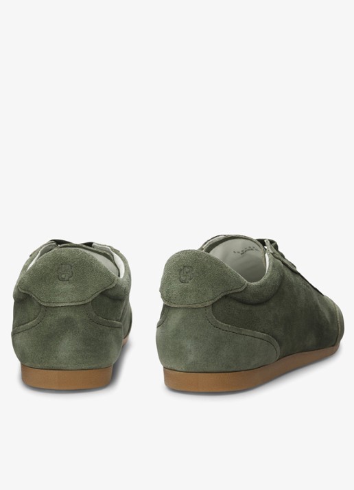 BOSS Sneaker van suède - achterkant groen