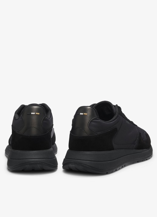 BOSS Sneakers met details van suède - achterkant 5 zwart