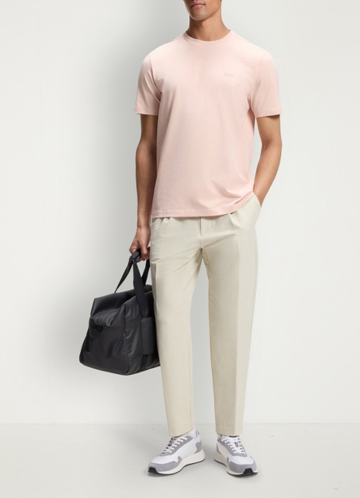 BOSS Sneakers met details van suède - voorkant 5 wit