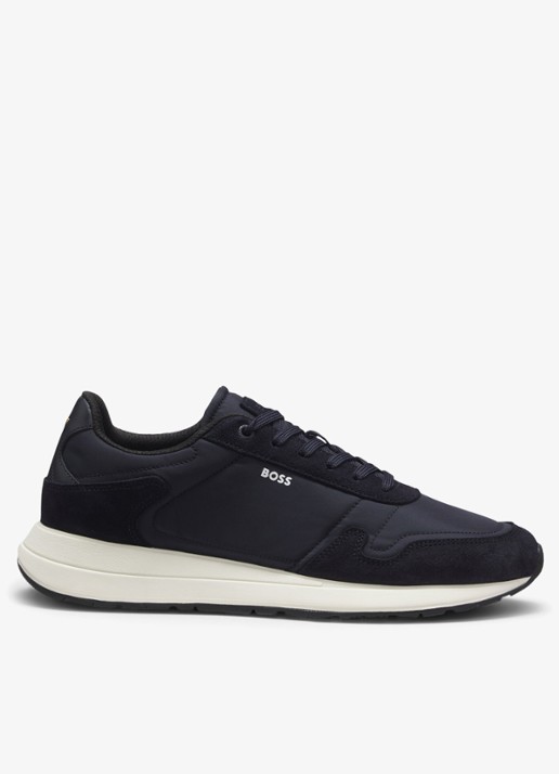 BOSS Sneakers met details van suède