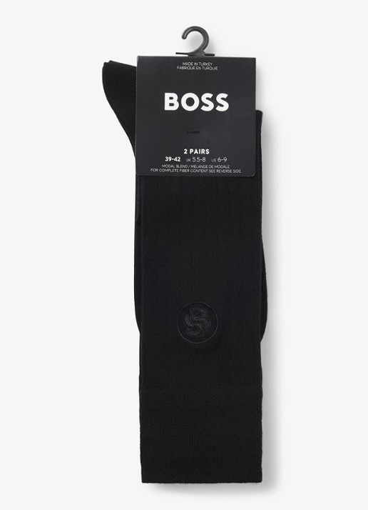 BOSS Sokken in 2-pack - voorkant 2 zwart