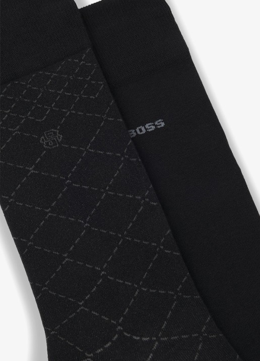 BOSS Sokken in katoenblend in 2-pack - detail 2 zwart
