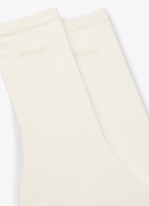 BOSS Sokken in katoenblend met logo in 2-pack - detail open white-119 / wit