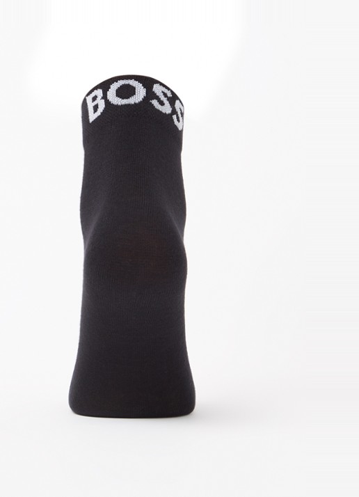 BOSS Sokken met logo in 2-pack - voorkant 2 black-001 / zwart