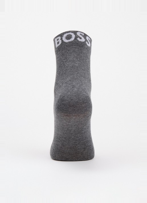 BOSS Sokken met logo in 2-pack - voorkant 3 medium grey-031 / grijs