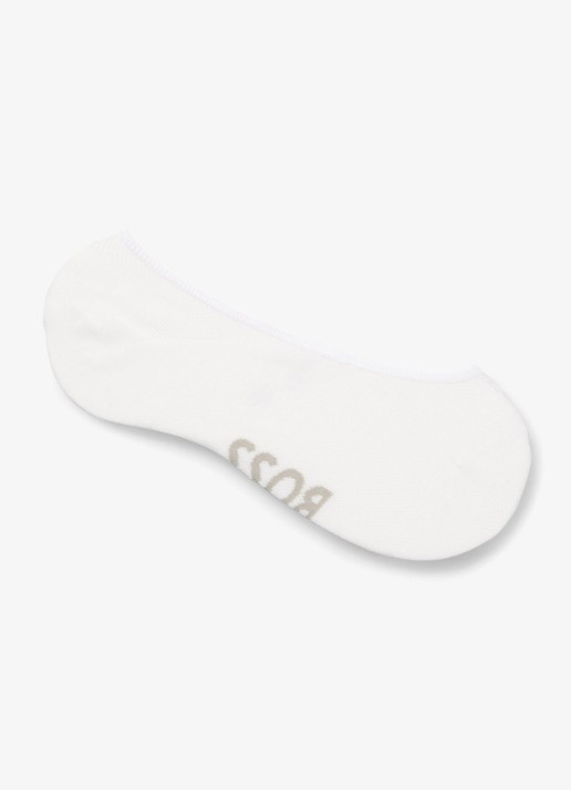 BOSS Sokken met logo in 2-pack - voorkant gebroken wit