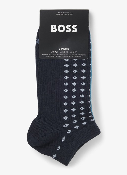 BOSS Sokken met logo in 3-pack - voorkant 2 multicolor
