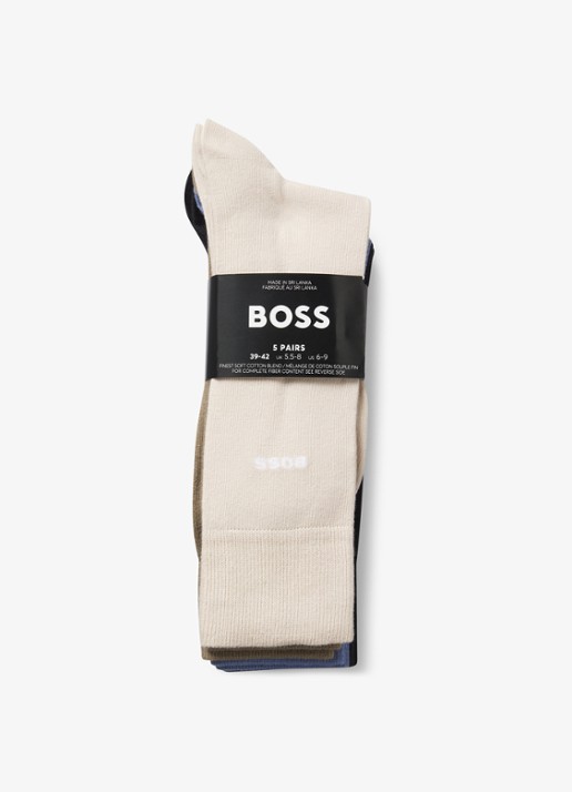BOSS Sokken met logo in 5-pack  - detail 2 diepzwart