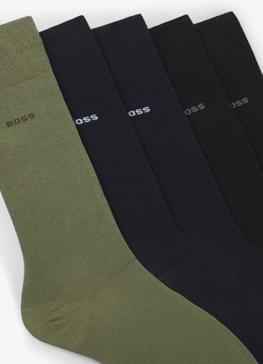 BOSS Sokken met logo in 5-pack  - detail 3 donkergrijs