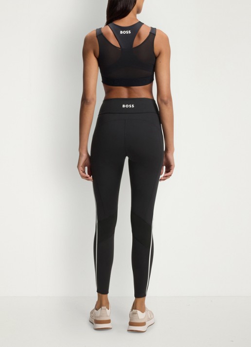 BOSS Sport bh met mesh - achterkant 3 zwart