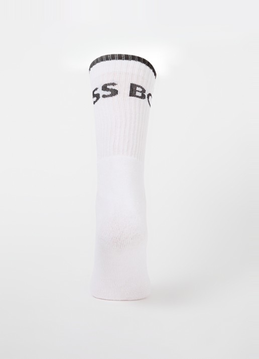 BOSS Sportsokken met logo in 6-pack - voorkant 2 wit