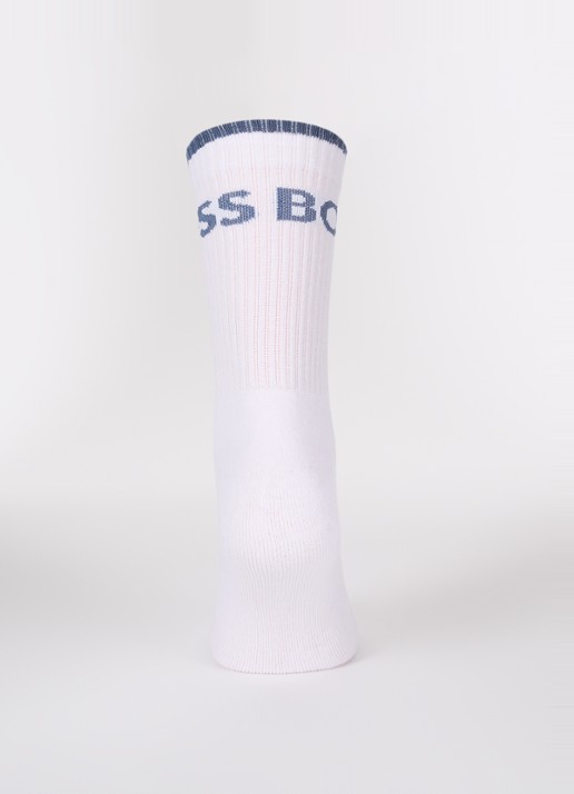 BOSS Sportsokken met logo in 6-pack - voorkant 2 blauw