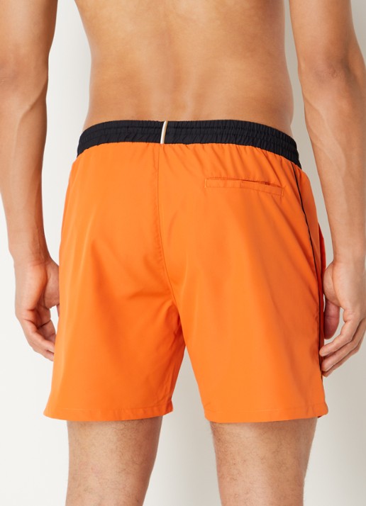 BOSS Starfish zwemshorts met logo en steekzakken - achterkant orange