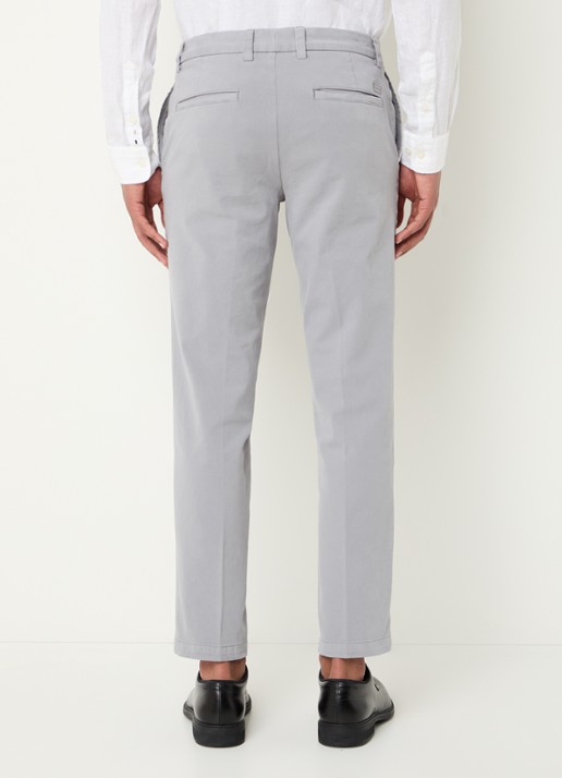BOSS Straight fit chino met stretch - achterkant 3 open grey-070 / grijs