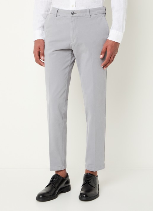 BOSS Straight fit chino met stretch - detail 4 open grey-070 / grijs