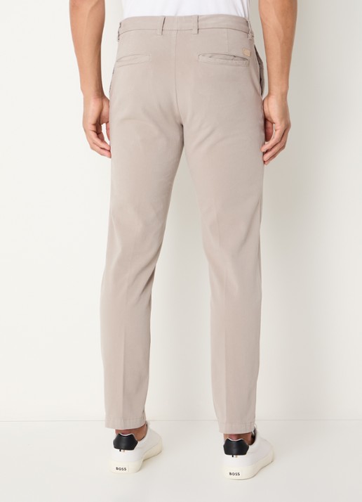 BOSS Straight fit chino met stretch - achterkant 5 open beige-294 / beige
