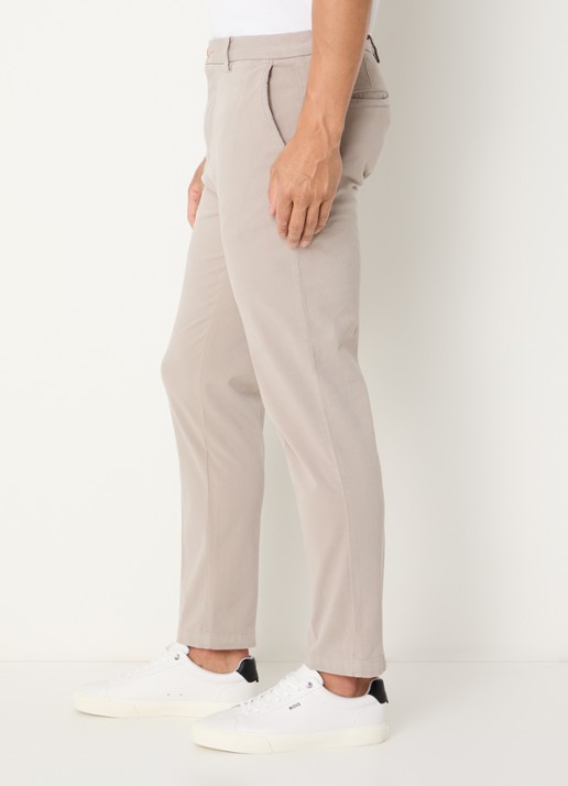 BOSS Straight fit chino met stretch - detail 4 open beige-294 / beige