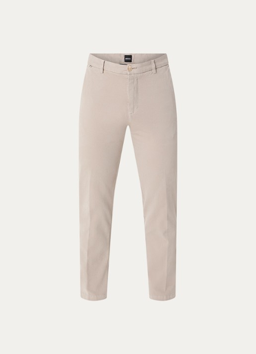BOSS Straight fit chino met stretch - voorkant open beige-294 / beige