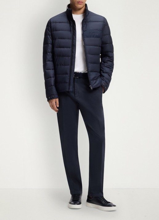 BOSS Straight fit chino met stretch - voorkant 6 dark blue-404 / blauw