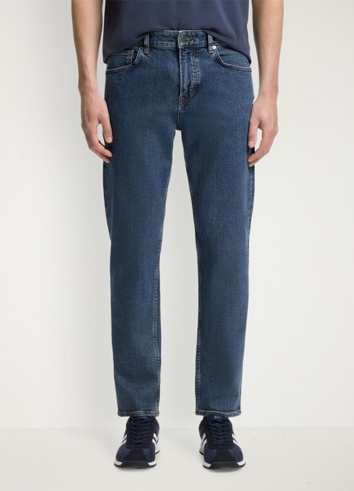 BOSS Straight fit jeans met medium wassing