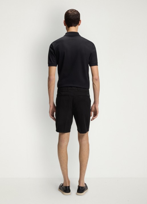 BOSS Straight fit korte broek met steekzakken - achterkant zwart