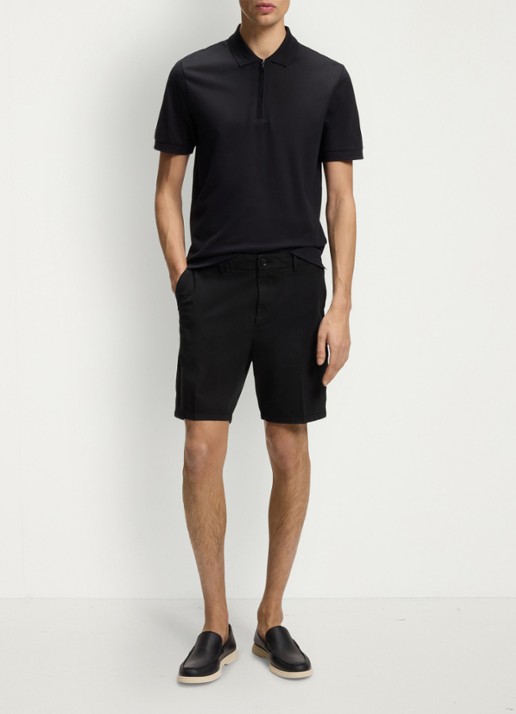 BOSS Straight fit korte broek met steekzakken - voorkant 3 zwart
