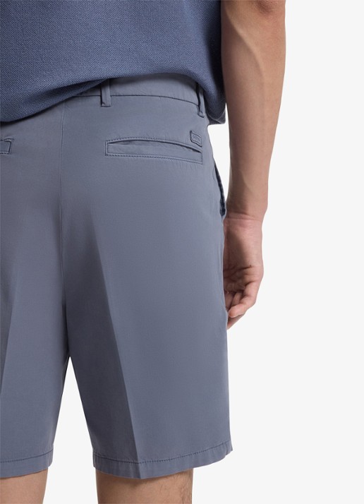 BOSS Straight fit korte broek met steekzakken - detail 10 lichtblauw