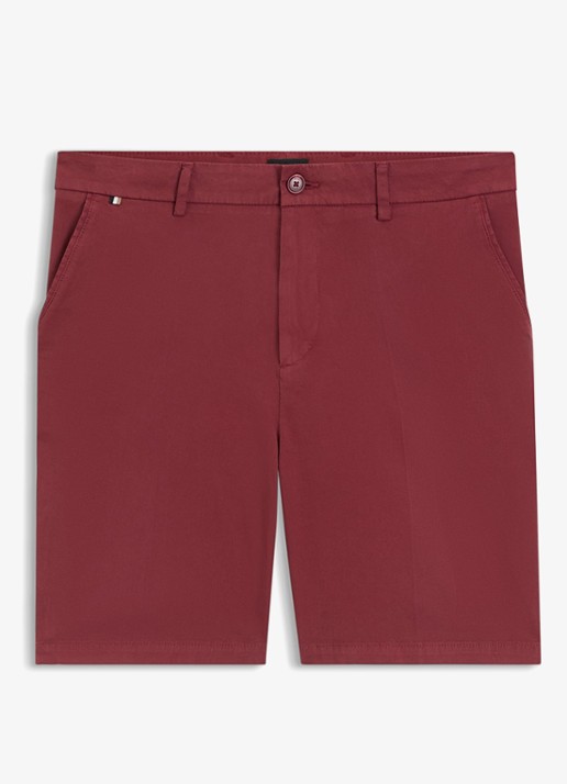 BOSS Straight fit korte broek met steekzakken - voorkant 5 rood