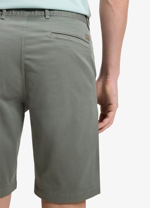 BOSS Straight fit korte chino met steekzakken - achterkant open grey-076 / grijs