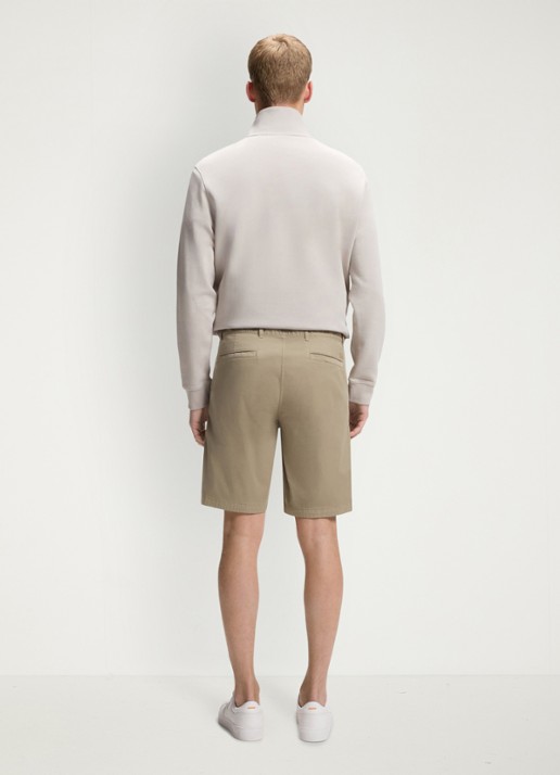 BOSS Straight fit korte chino met steekzakken - achterkant 4 light/pastel brown-239 / bruin
