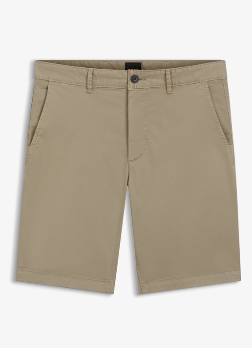 BOSS Straight fit korte chino met steekzakken - voorkant 5 light/pastel brown-239 / bruin