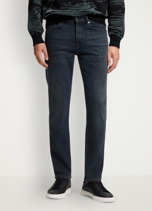 BOSS Straight leg jeans met steekzakken - detail 4 donkerblauw