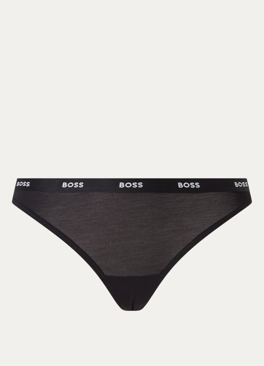 BOSS String met logoband - voorkant 4 zwart