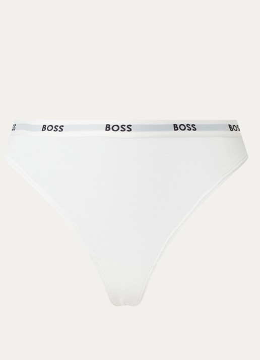 BOSS String met logoband - voorkant wit