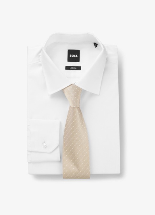 BOSS Stropdas van zijde  - detail 3 beige