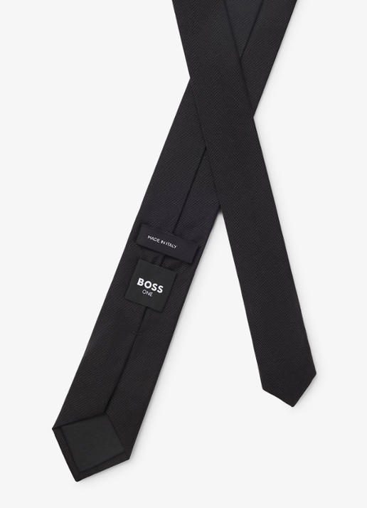 BOSS Stropdas van zijde - detail 3 zwart