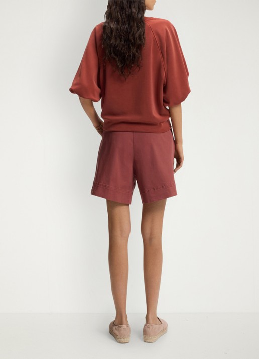 BOSS Sweater met ballonmouw - achterkant dark red-604 / rood
