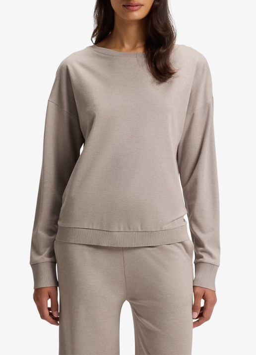 BOSS Sweater met gemêleerd dessin