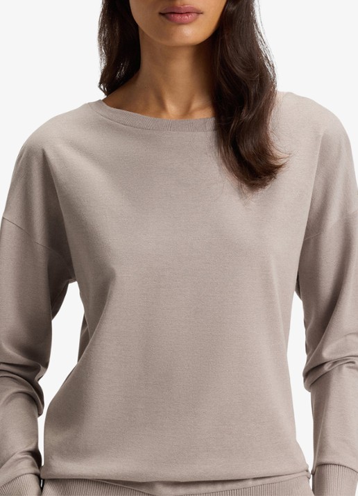 BOSS Sweater met gemêleerd dessin  - detail 3 beige