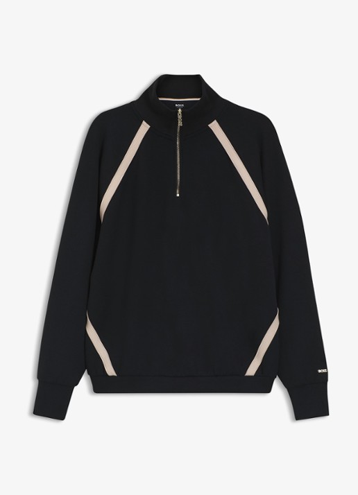 BOSS Sweater met halve rits