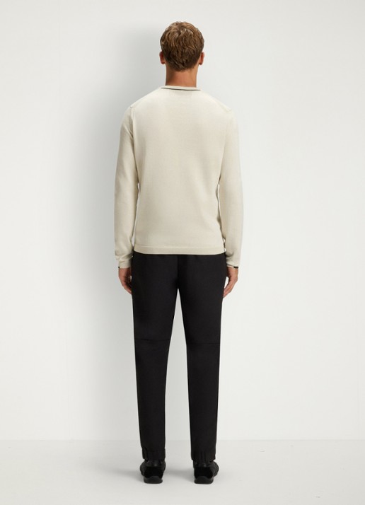 BOSS Sweater met logo - achterkant 5 gebroken wit