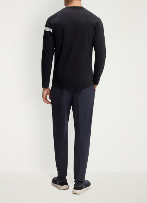 BOSS Sweater met logo - achterkant 3 donkerblauw
