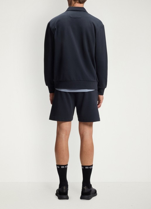 BOSS Sweater met logo - achterkant donkerblauw