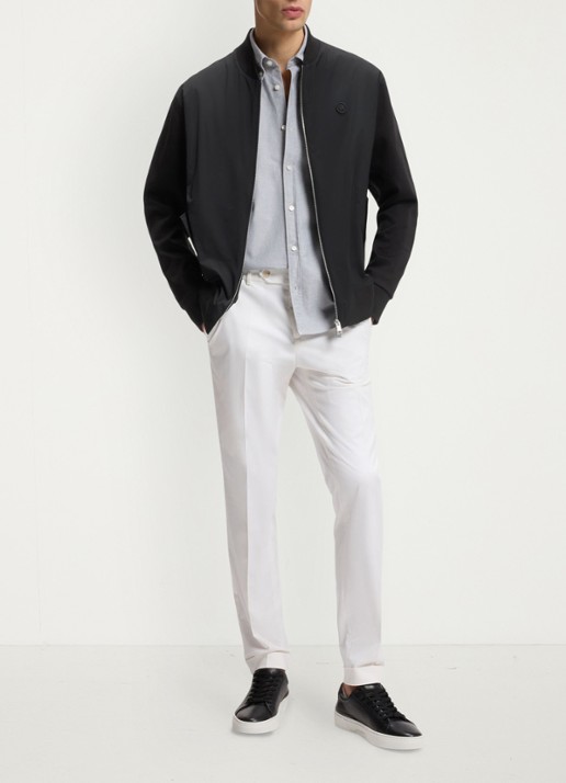 BOSS Sweatvest met logo - voorkant 2 zwart