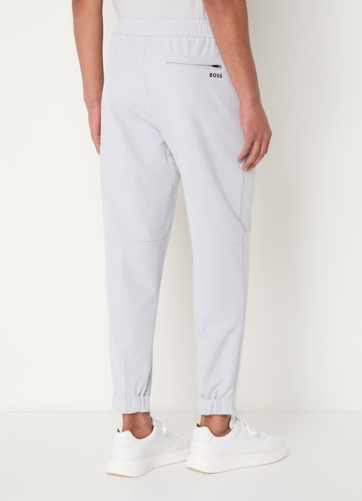 BOSS T_Flex tapered fit joggingbroek met steekzakken - achterkant lichtgrijs