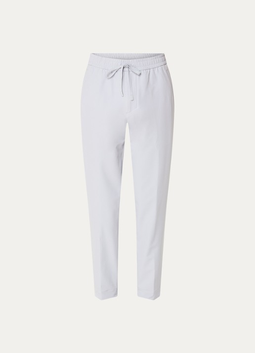BOSS T_Flex tapered fit joggingbroek met steekzakken - voorkant 4 lichtgrijs