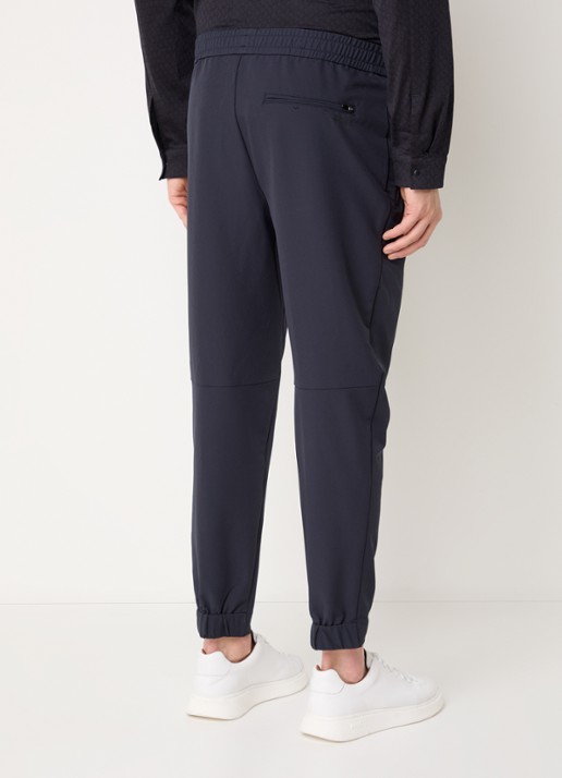 BOSS T_Flex tapered fit joggingbroek met steekzakken - achterkant 3 donkerblauw