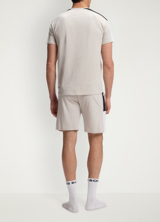 BOSS T-shirt met logo - achterkant 5 beige