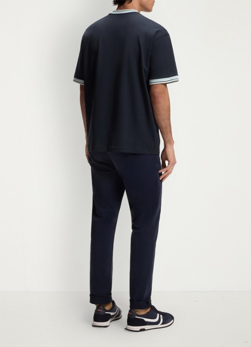 BOSS T-shirt met logo - achterkant 5 dark blue-404 / blauw