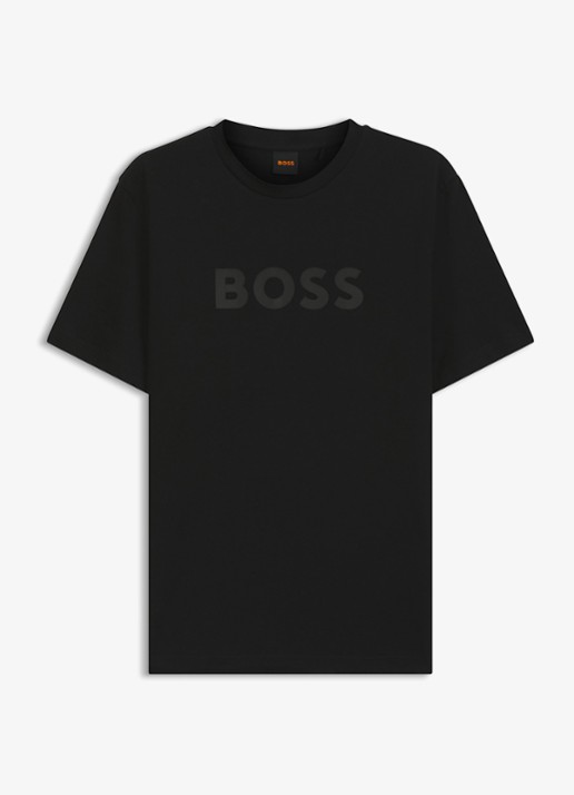 BOSS T-shirt met logo - voorkant zwart